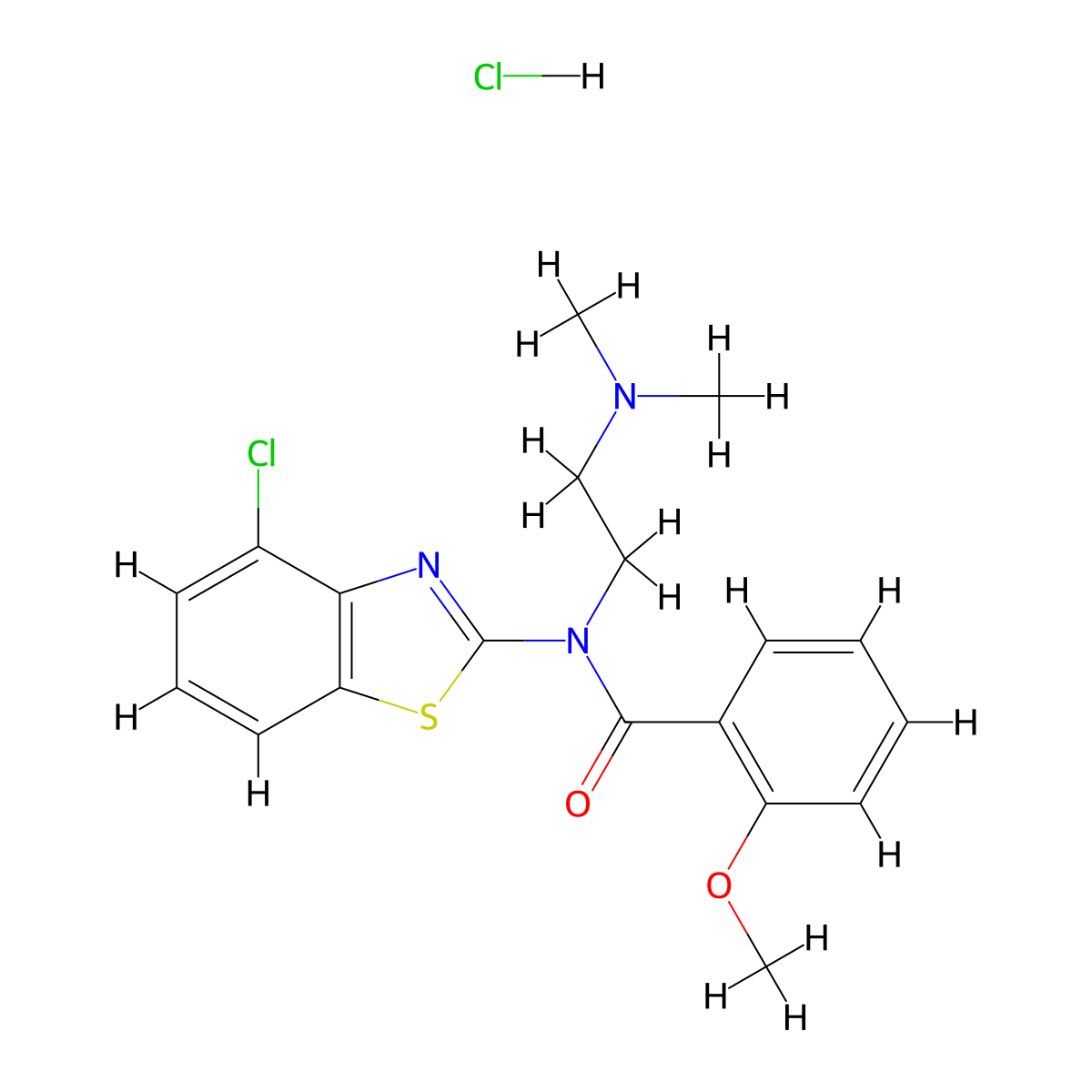 N-(4-Chloro-1,3-benzothiazol-2-YL)-N-[2-(dimethylamino)ethyl]-2-methoxybenzamide hydrochloride molecular structure, CAS 1216837-83-0