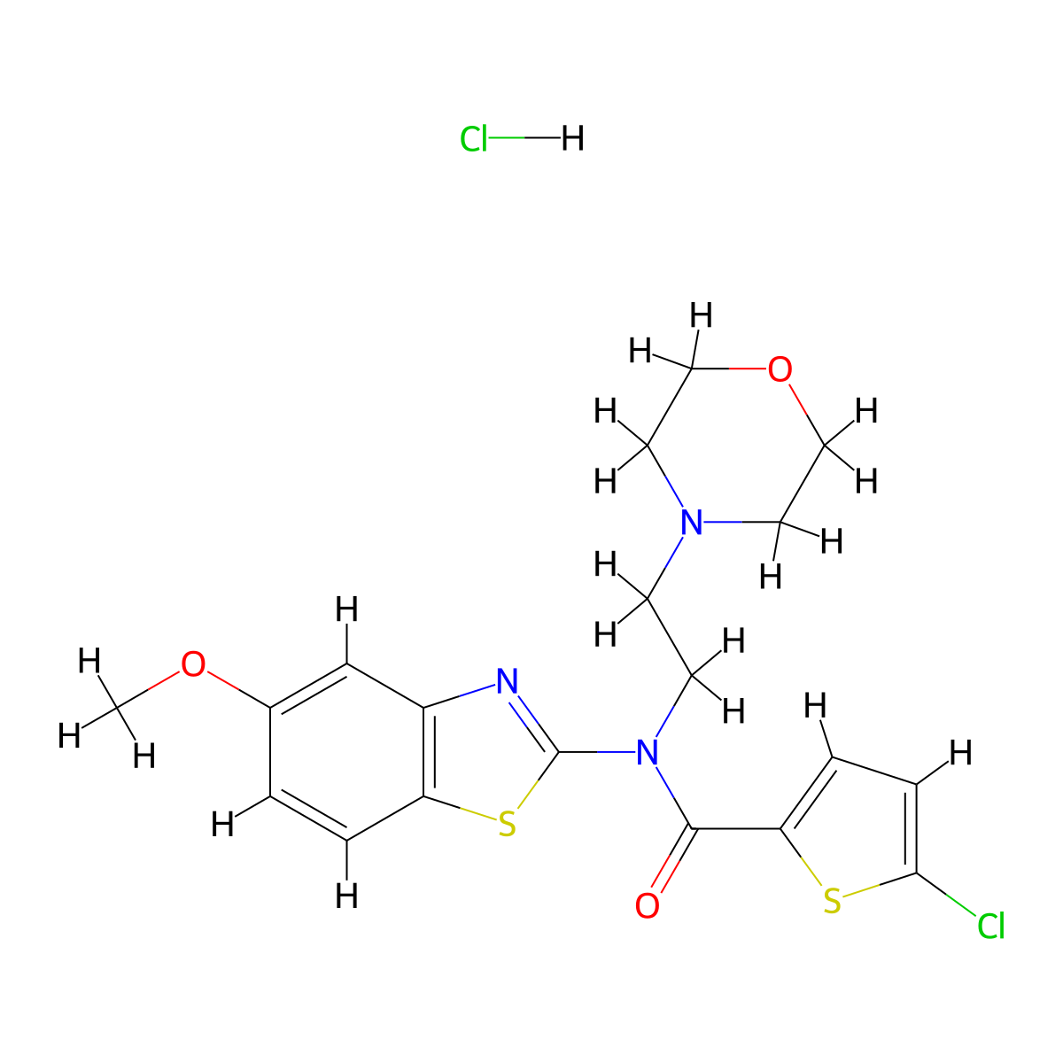 5-chloro-N-(5-methoxybenzo[d]thiazol-2-yl)-N-(2-morpholinoethyl)thiophene-2-carboxamide hydrochloride molecular structure, CAS 1216850-27-9