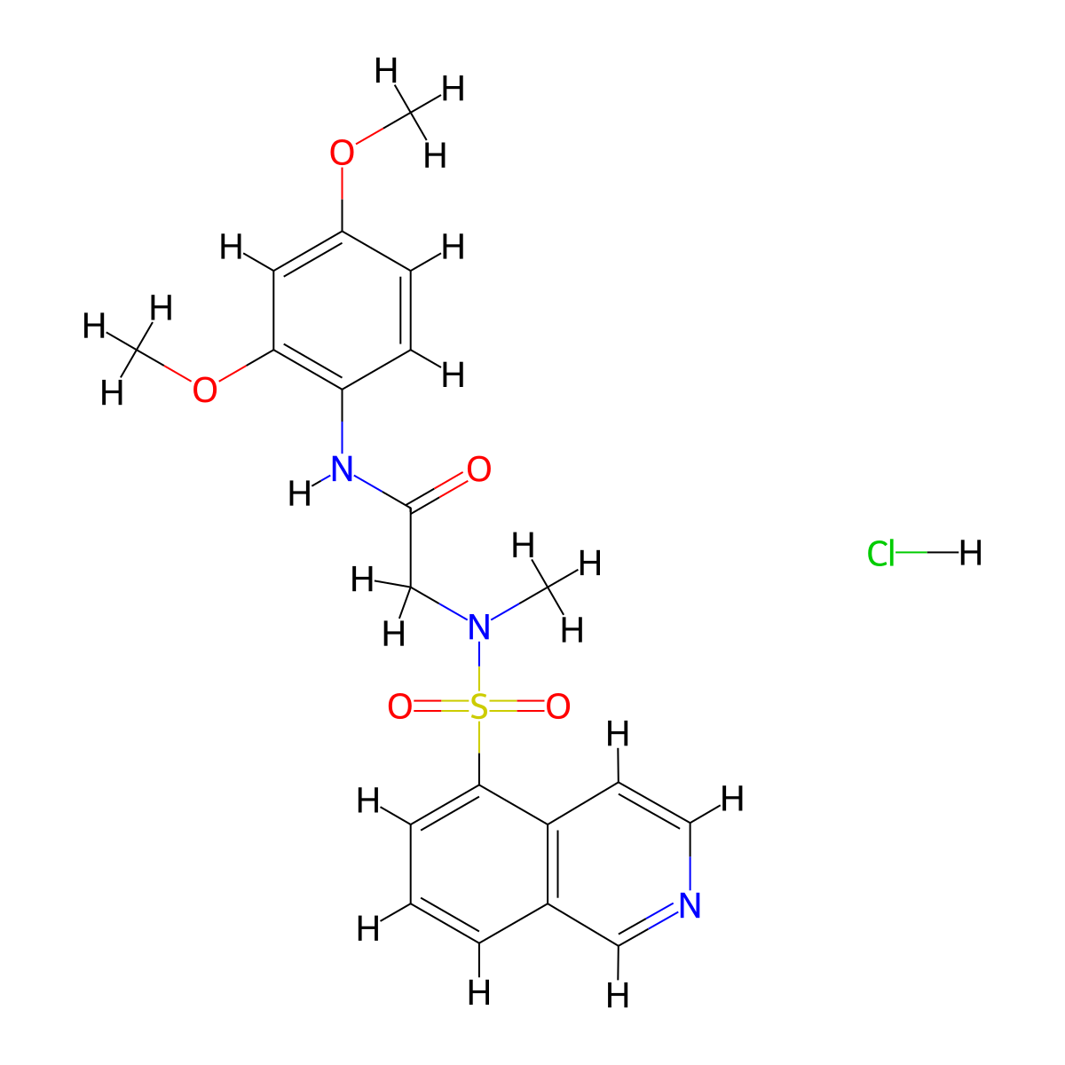 N-(2,4-dimethoxyphenyl)-2-(N-methylisoquinoline-5-sulfonamido)acetamide hydrochloride molecular structure, CAS 1216852-52-6