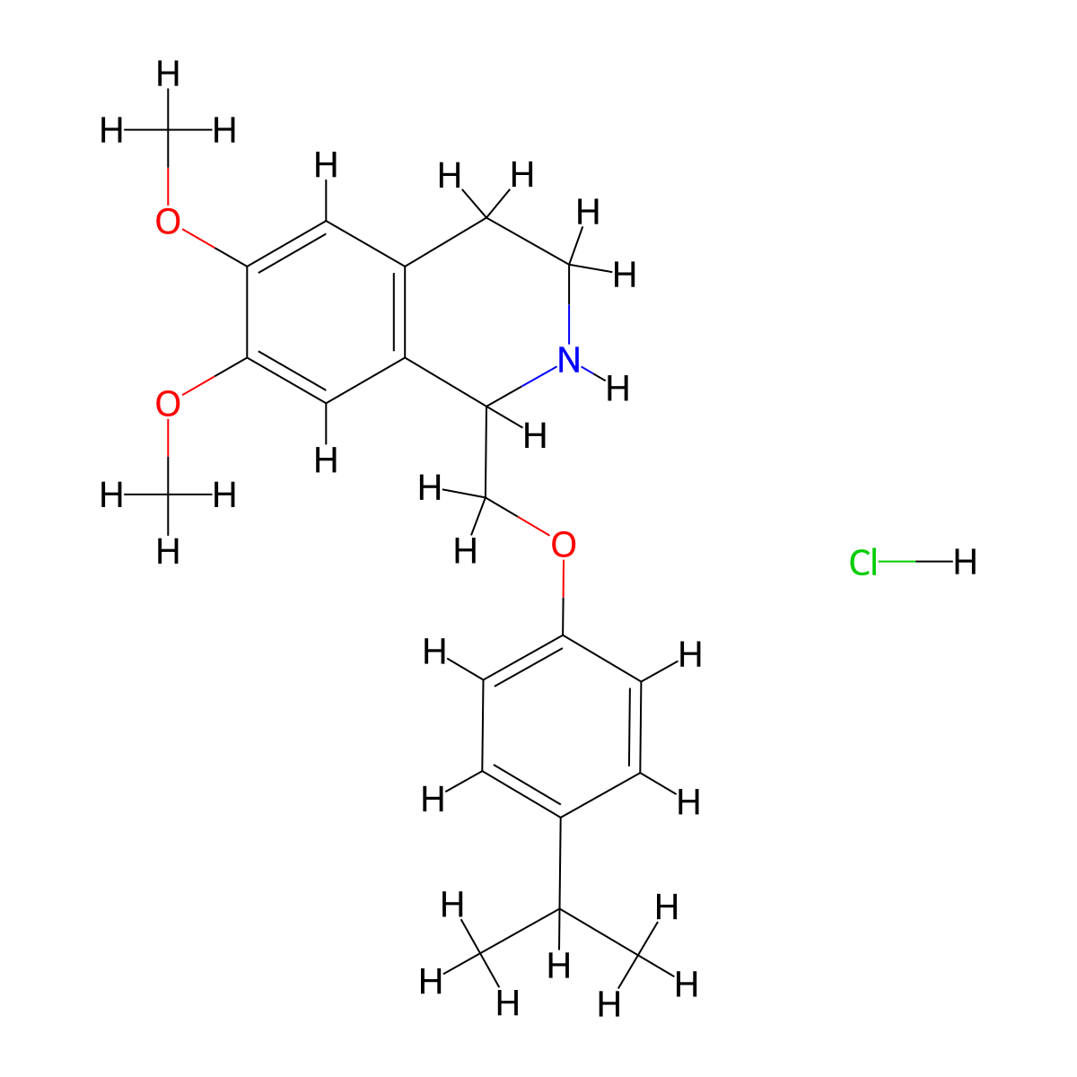 1-[(4-Isopropylphenoxy)methyl]-6,7-dimethoxy-1,2,3,4-tetrahydroisoquinoline hydrochloride molecular structure, CAS 1216854-09-9