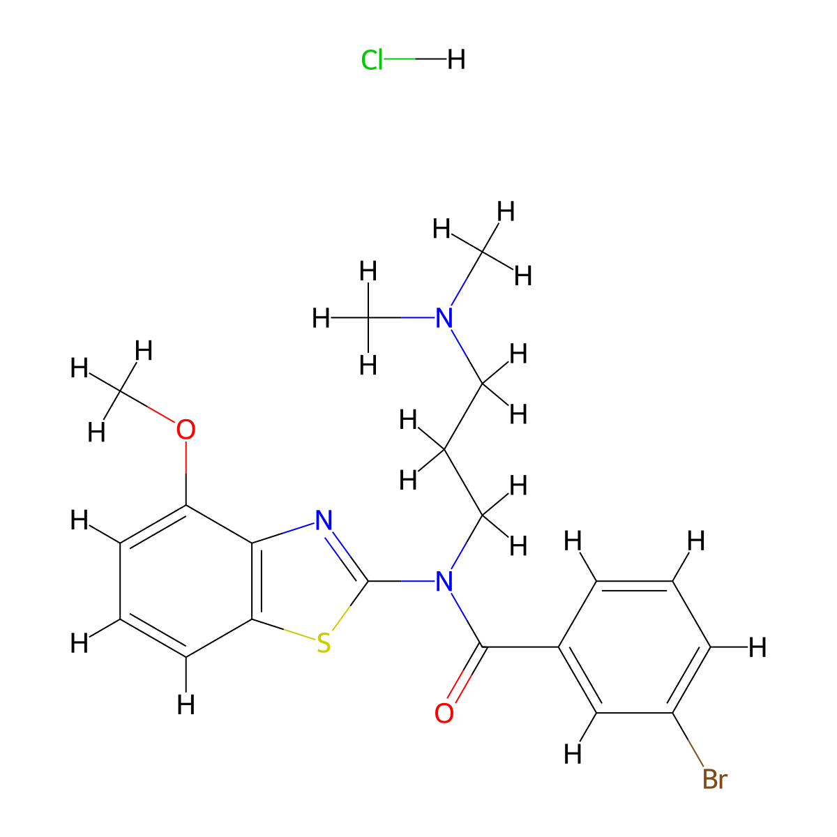 3-bromo-N-(3-(dimethylamino)propyl)-N-(4-methoxybenzo[d]thiazol-2-yl)benzamide hydrochloride molecular structure, CAS 1216864-88-8