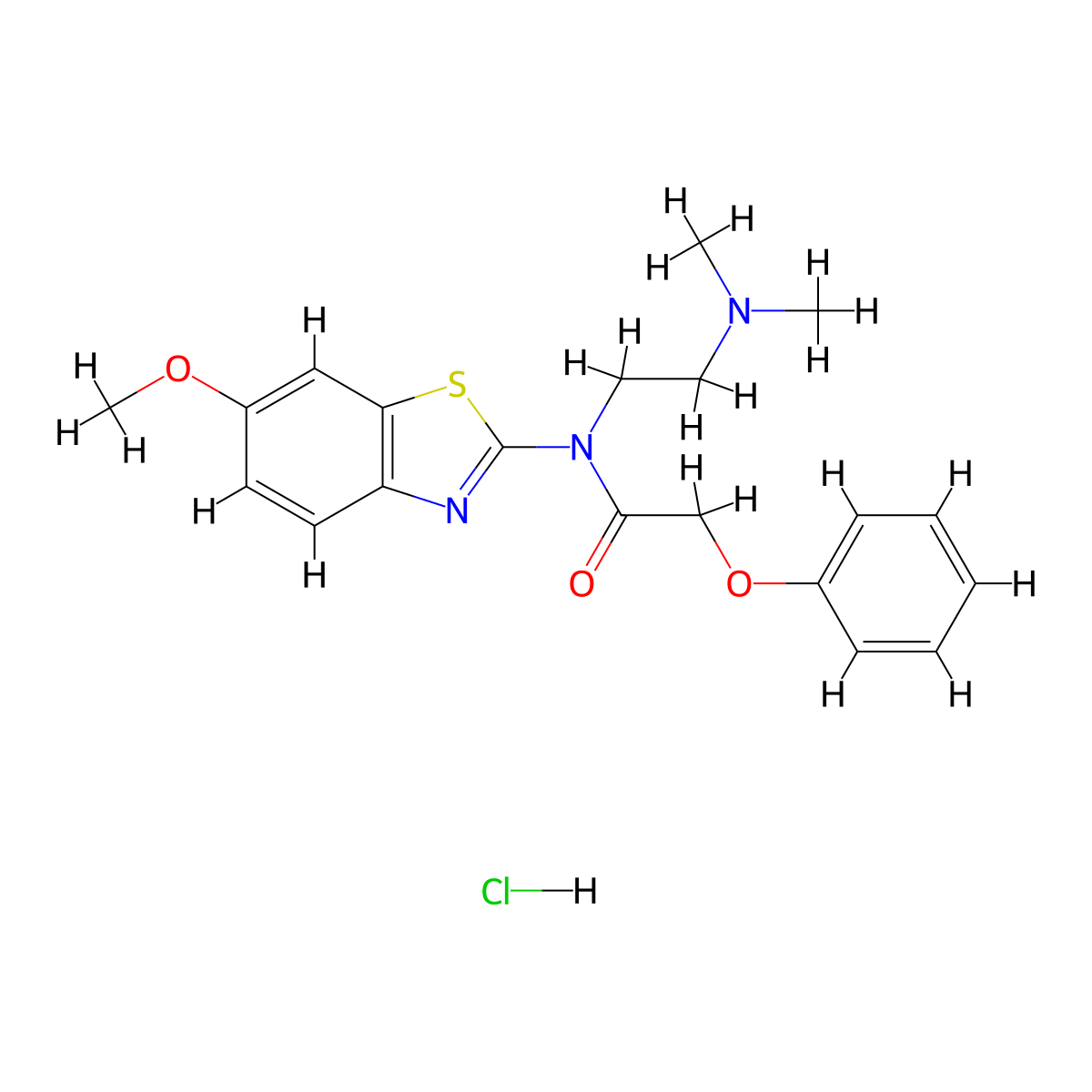 N-(2-(dimethylamino)ethyl)-N-(6-methoxybenzo[d]thiazol-2-yl)-2-phenoxyacetamide hydrochloride molecular structure, CAS 1216875-57-8
