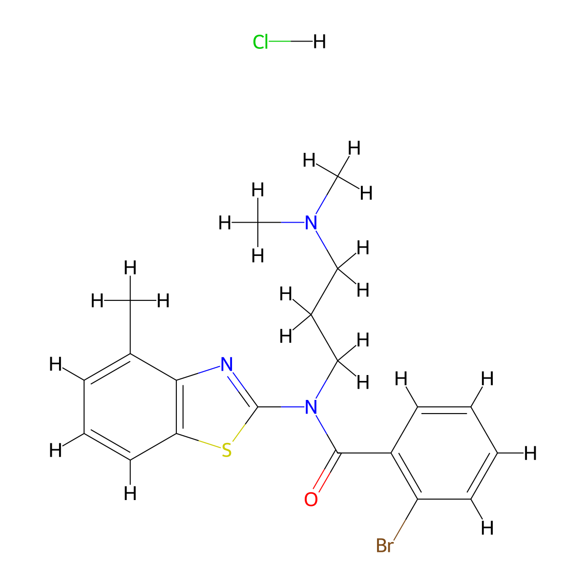 2-Bromo-N-[3-(dimethylamino)propyl]-N-(4-methyl-1,3-benzothiazol-2-YL)benzamide hydrochloride molecular structure, CAS 1216876-39-9