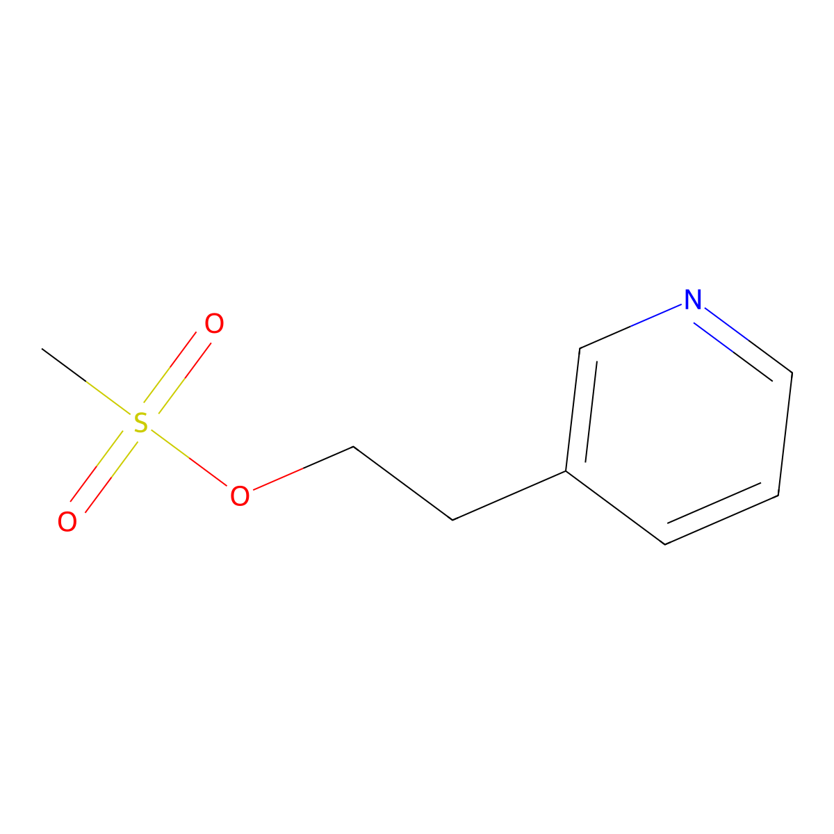 2-(Pyridin-3-yl)ethyl methanesulfonate molecular structure, CAS 121688-28-6