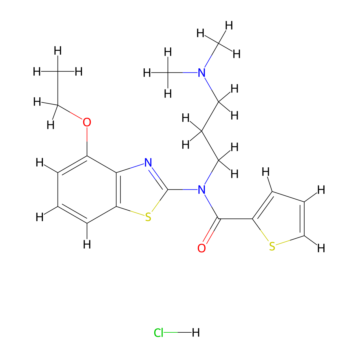 N-(3-(dimethylamino)propyl)-N-(4-ethoxybenzo[d]thiazol-2-yl)thiophene-2-carboxamide hydrochloride molecular structure, CAS 1216880-61-3