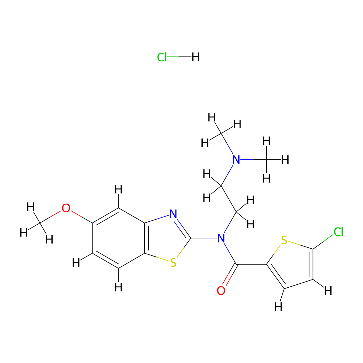 5-chloro-N-(2-(dimethylamino)ethyl)-N-(5-methoxybenzo[d]thiazol-2-yl)thiophene-2-carboxamide hydrochloride molecular structure, CAS 1216887-59-0