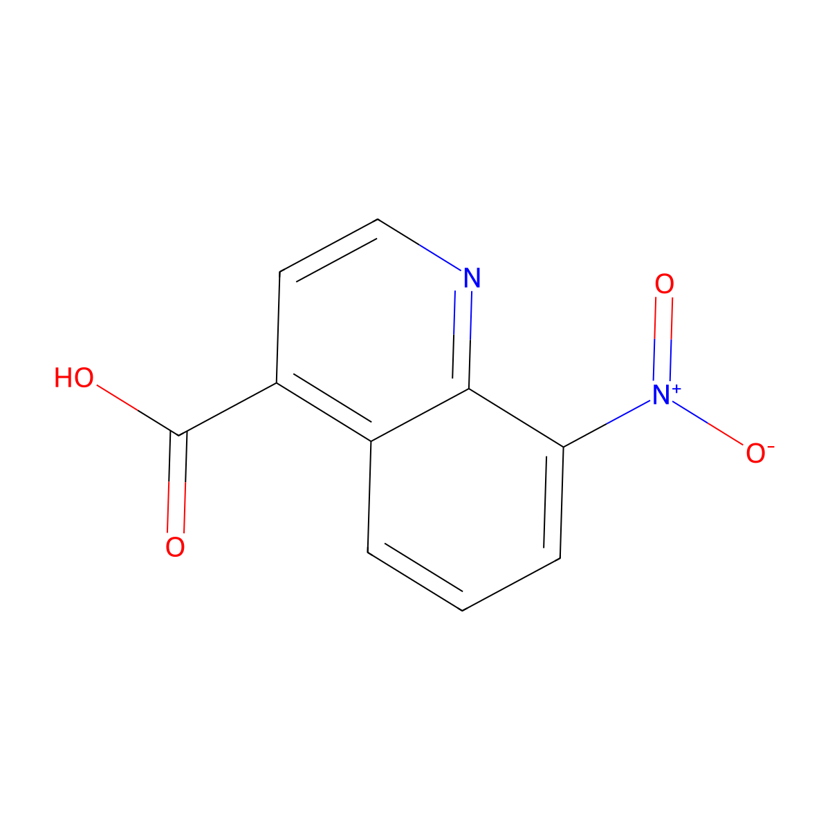 8-Nitroquinoline-4-carboxylic acid molecular structure, CAS 121689-22-3