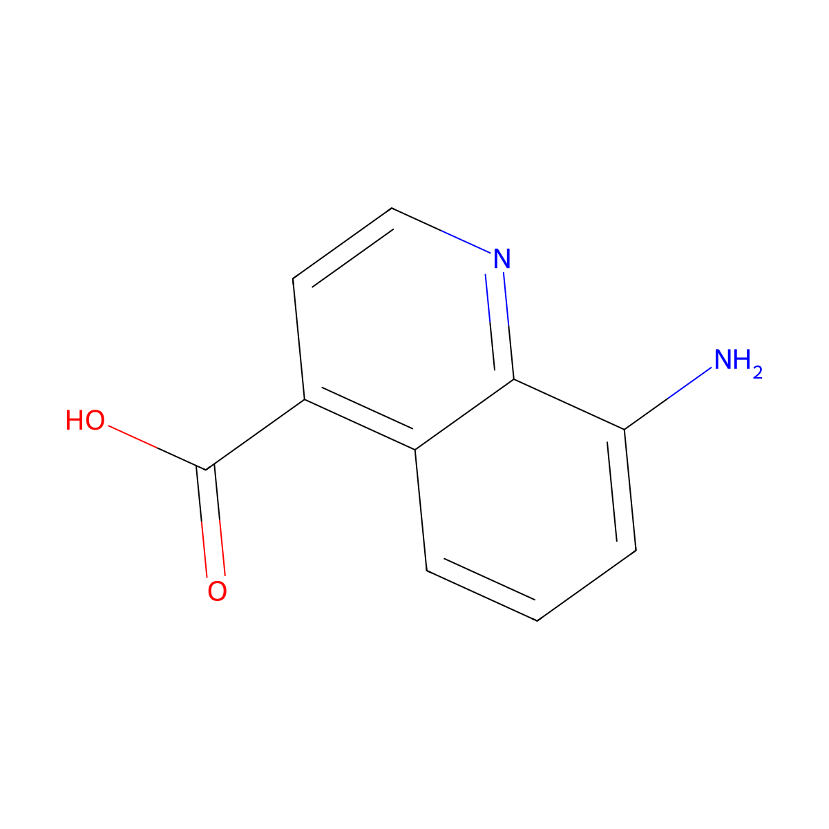 8-Aminoquinoline-4-carboxylic acid molecular structure, CAS 121689-23-4