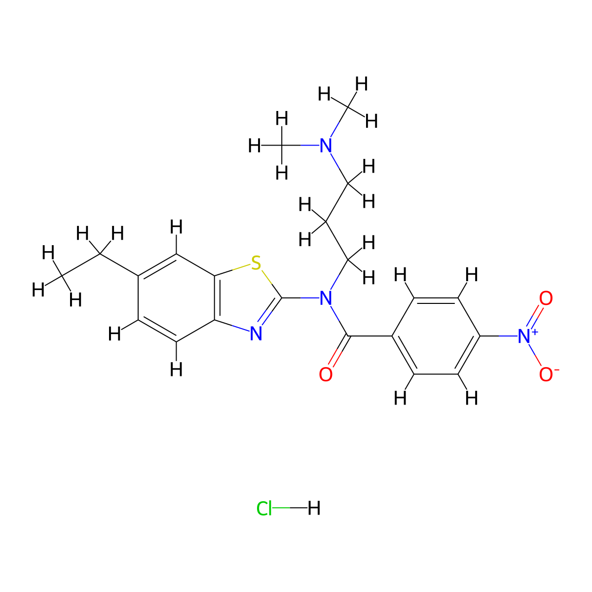 N-(3-(dimethylamino)propyl)-N-(6-ethylbenzo[d]thiazol-2-yl)-4-nitrobenzamide hydrochloride molecular structure, CAS 1216897-17-4