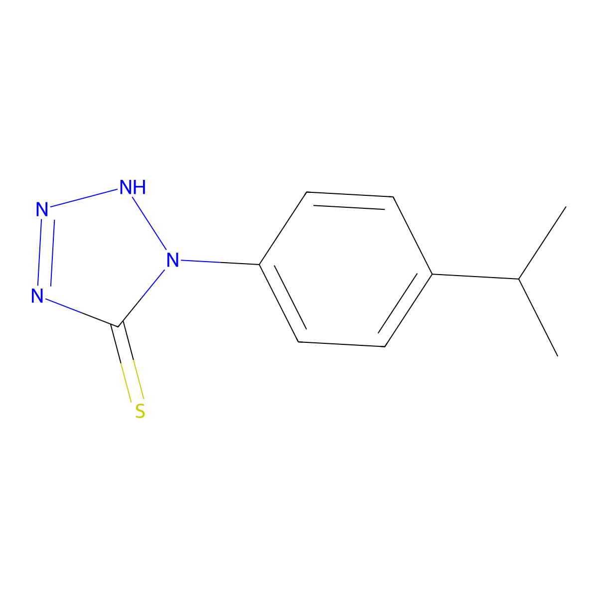 1-[4-(propan-2-yl)phenyl]-1H-1,2,3,4-tetrazole-5-thiol molecular structure, CAS 121690-13-9