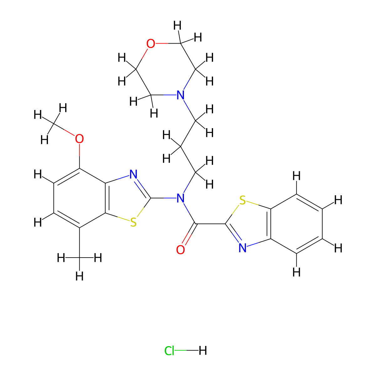 N-(4-methoxy-7-methylbenzo[d]thiazol-2-yl)-N-(3-morpholinopropyl)benzo[d]thiazole-2-carboxamide hydrochloride molecular structure, CAS 1216906-21-6