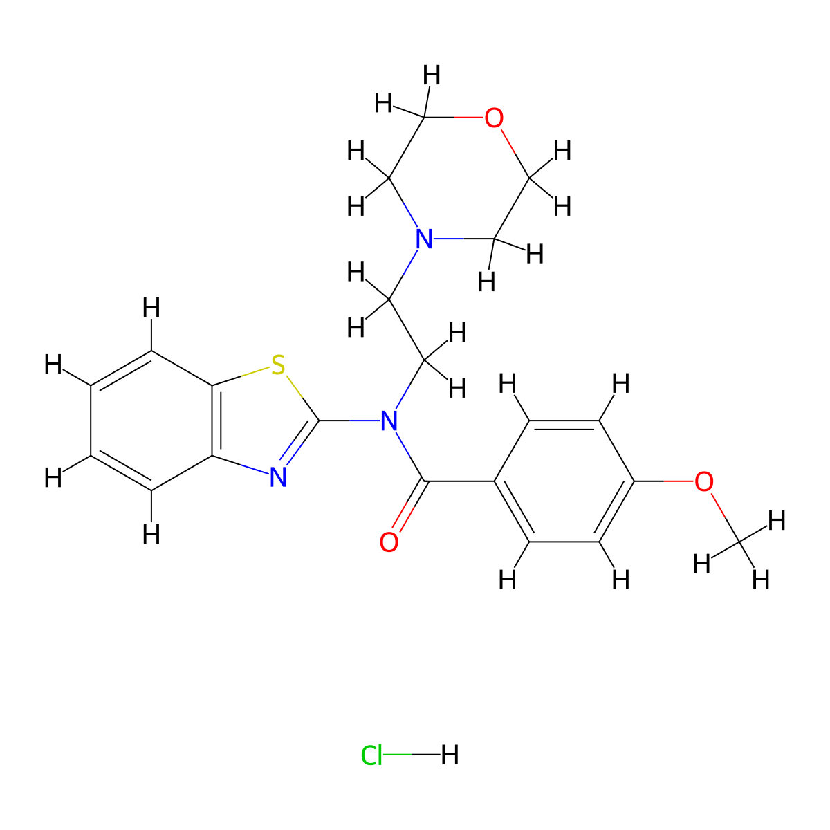N-(benzo[d]thiazol-2-yl)-4-methoxy-N-(2-morpholinoethyl)benzamide hydrochloride molecular structure, CAS 1216912-90-1