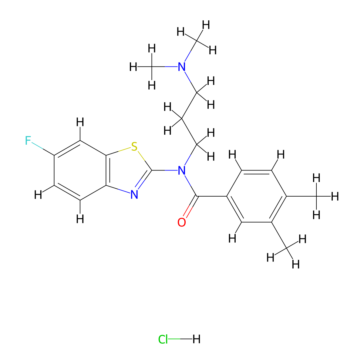 N-[3-(Dimethylamino)propyl]-N-(6-fluoro-1,3-benzothiazol-2-YL)-3,4-dimethylbenzamide hydrochloride molecular structure, CAS 1216920-68-1