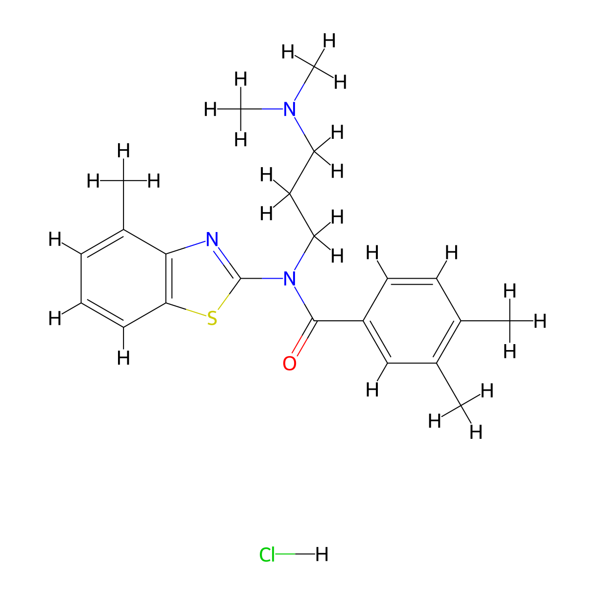N-(3-(dimethylamino)propyl)-3,4-dimethyl-N-(4-methylbenzo[d]thiazol-2-yl)benzamide hydrochloride molecular structure, CAS 1216922-14-3