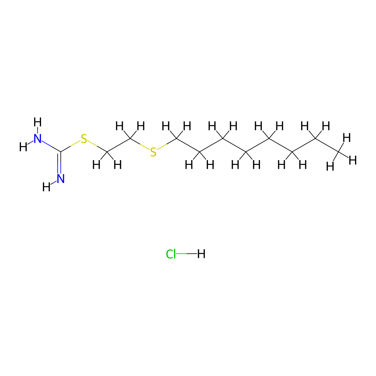 2-(Octylthio)ethyl imidothiocarbamate molecular structure, CAS 1216924-81-0