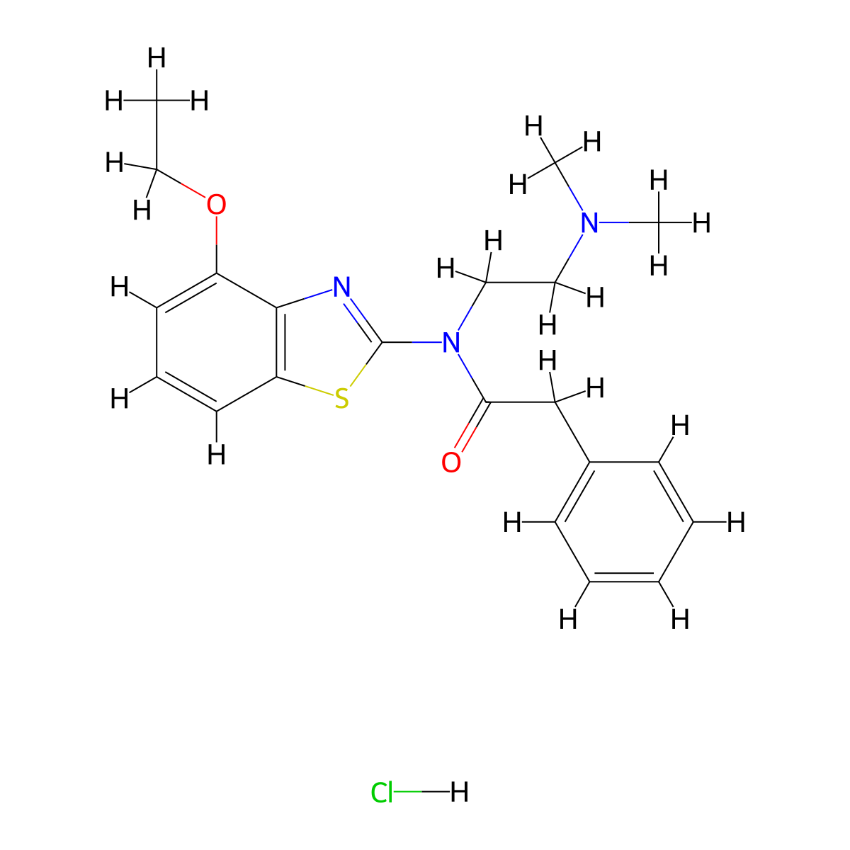N-(2-(dimethylamino)ethyl)-N-(4-ethoxybenzo[d]thiazol-2-yl)-2-phenylacetamide hydrochloride molecular structure, CAS 1216928-81-2