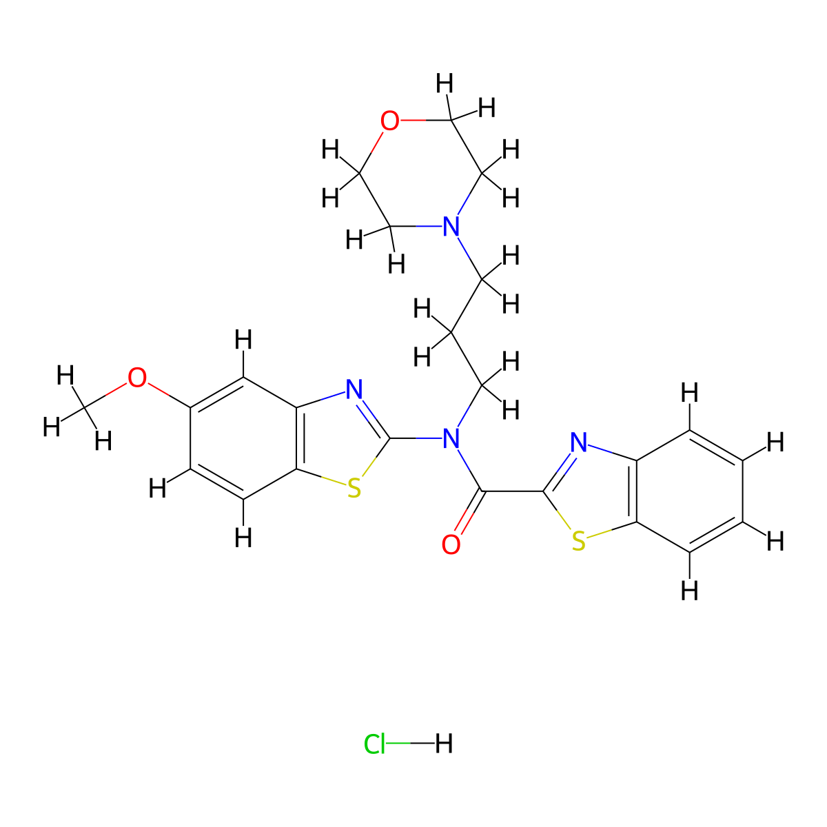 N-(5-methoxybenzo[d]thiazol-2-yl)-N-(3-morpholinopropyl)benzo[d]thiazole-2-carboxamide hydrochloride molecular structure, CAS 1216933-53-7