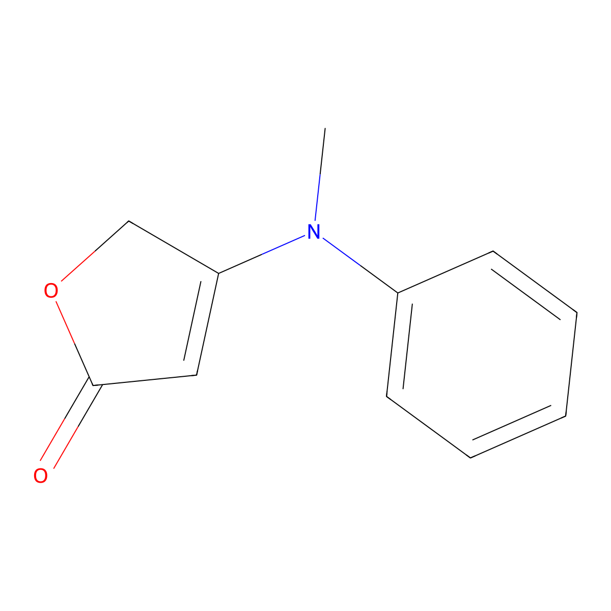 4-[Methyl(phenyl)amino]-5H-furan-2-one molecular structure, CAS 121694-87-9