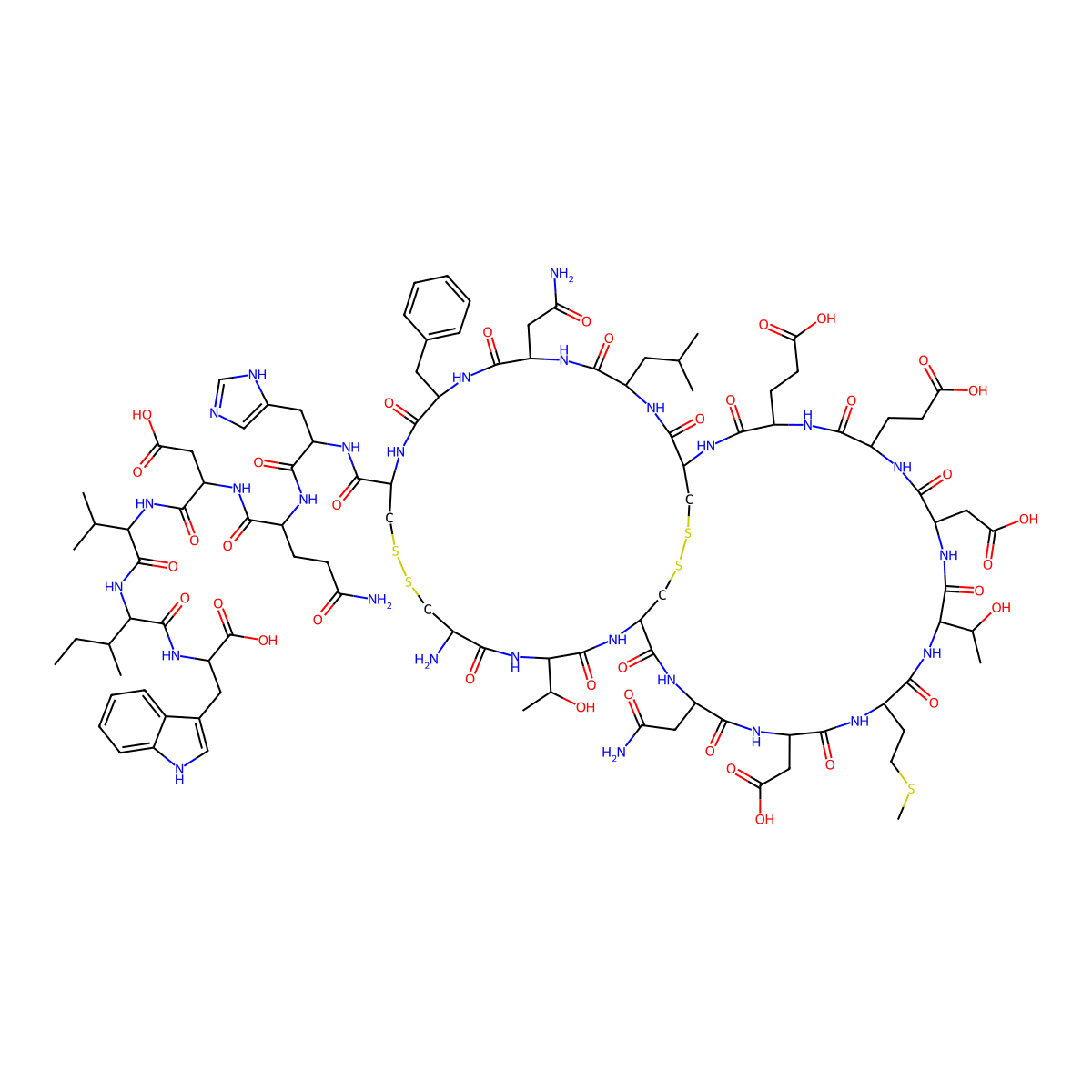 Sarafotoxin S 6c molecular structure, CAS 121695-87-2