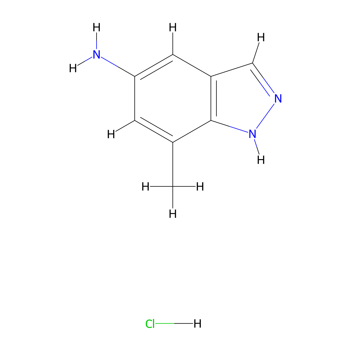 7-Methyl-1H-indazol-5-amine hydrochloride molecular structure, CAS 1216951-05-1