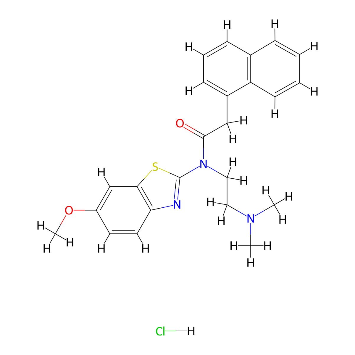 N-(2-(dimethylamino)ethyl)-N-(6-methoxybenzo[d]thiazol-2-yl)-2-(naphthalen-1-yl)acetamide hydrochloride molecular structure, CAS 1216971-73-1