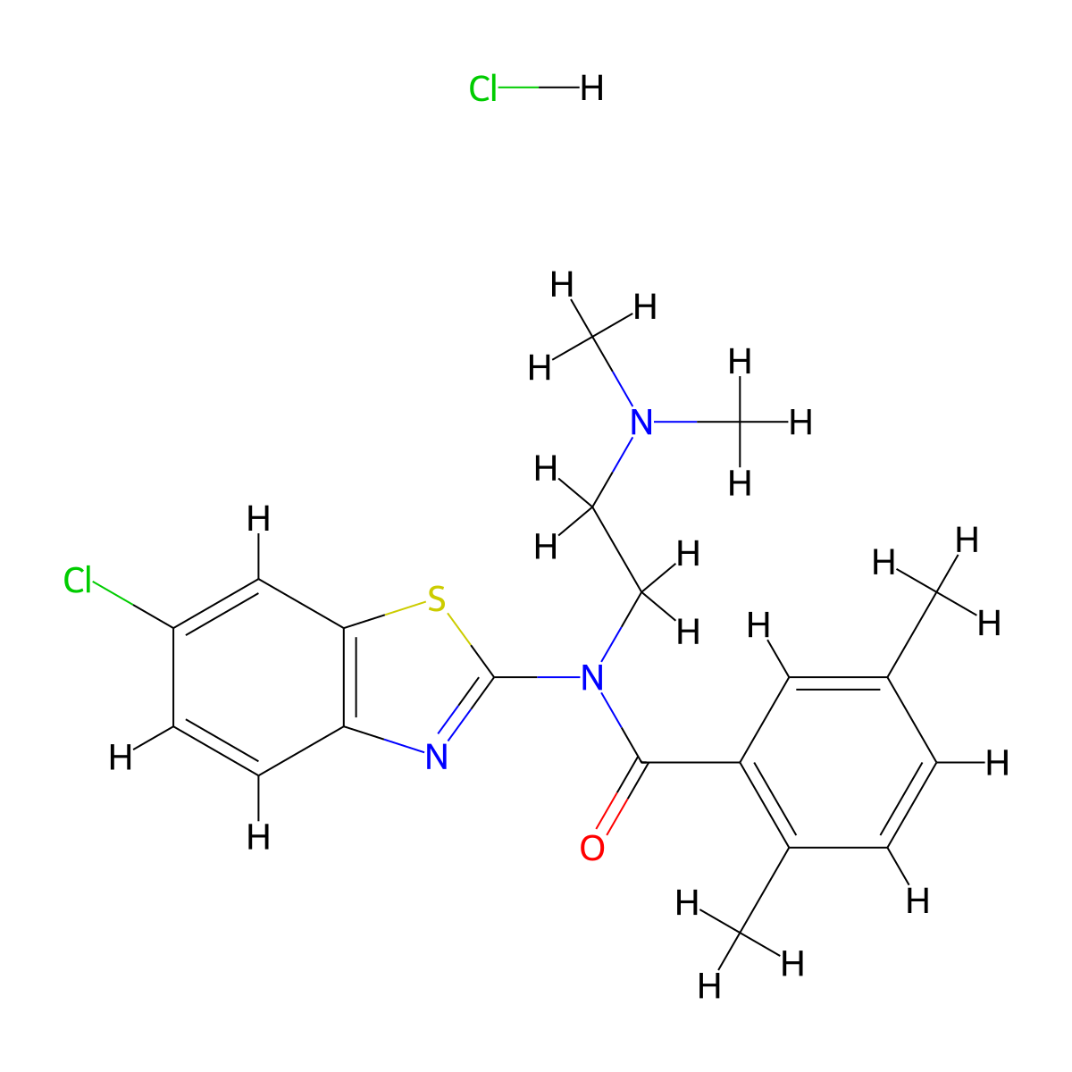 N-(6-chlorobenzo[d]thiazol-2-yl)-N-(2-(dimethylamino)ethyl)-2,5-dimethylbenzamide hydrochloride molecular structure, CAS 1216972-50-7