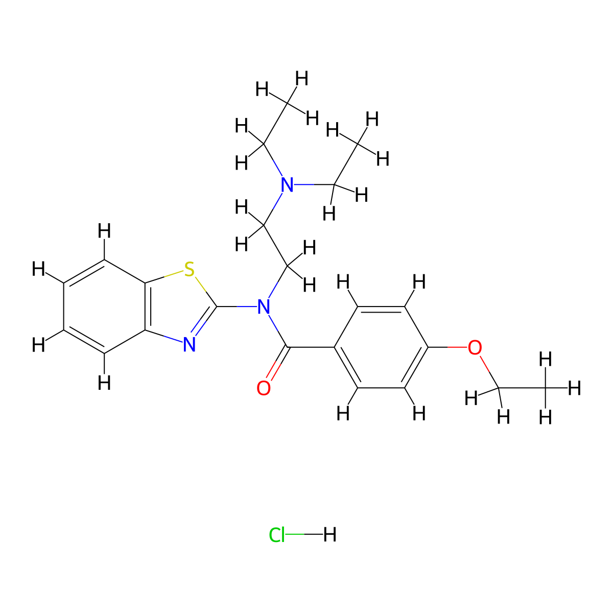 N-(benzo[d]thiazol-2-yl)-N-(2-(diethylamino)ethyl)-4-ethoxybenzamide hydrochloride molecular structure, CAS 1216981-29-1