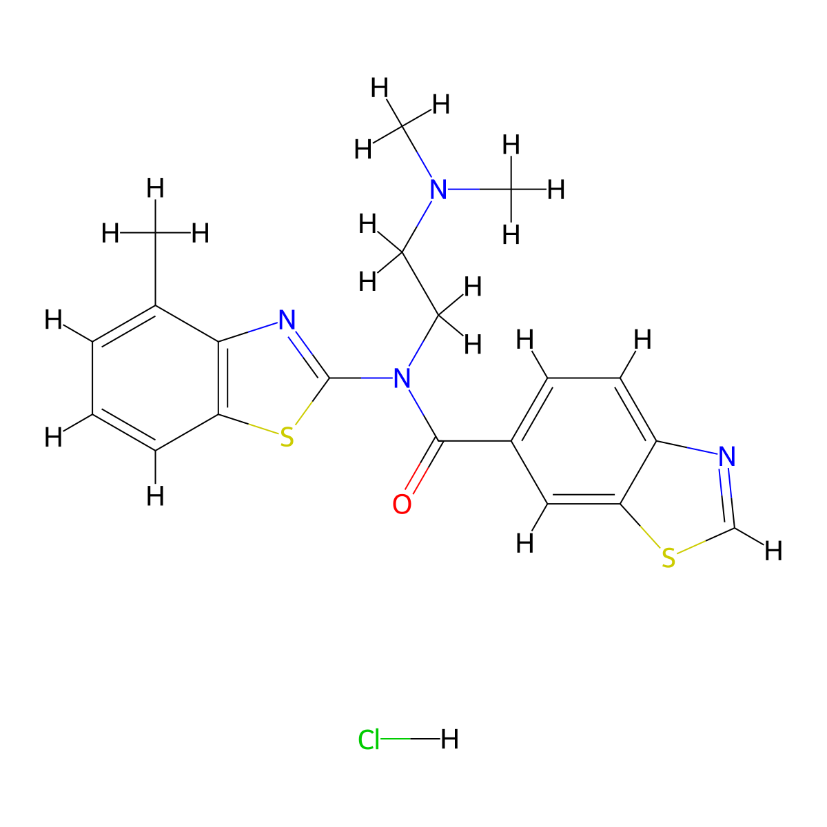 N-(2-(dimethylamino)ethyl)-N-(4-methylbenzo[d]thiazol-2-yl)benzo[d]thiazole-6-carboxamide hydrochloride molecular structure, CAS 1216981-31-5