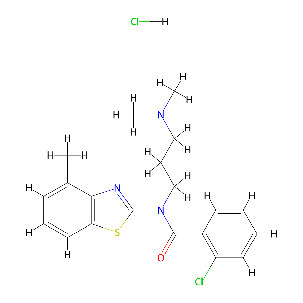 2-Chloro-N-[3-(dimethylamino)propyl]-N-(4-methyl-1,3-benzothiazol-2-YL)benzamide hydrochloride molecular structure, CAS 1216999-67-5