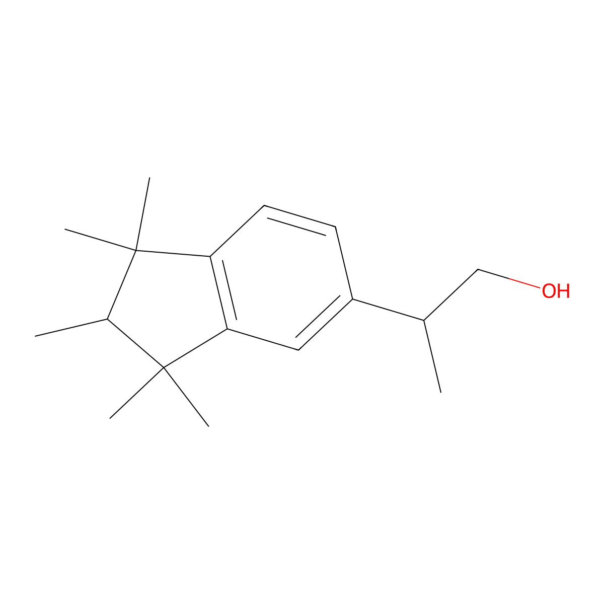 1H-Indene-5-ethanol, 2,3-dihydro-beta,1,1,2,3,3-hexamethyl- molecular structure, CAS 1217-08-9