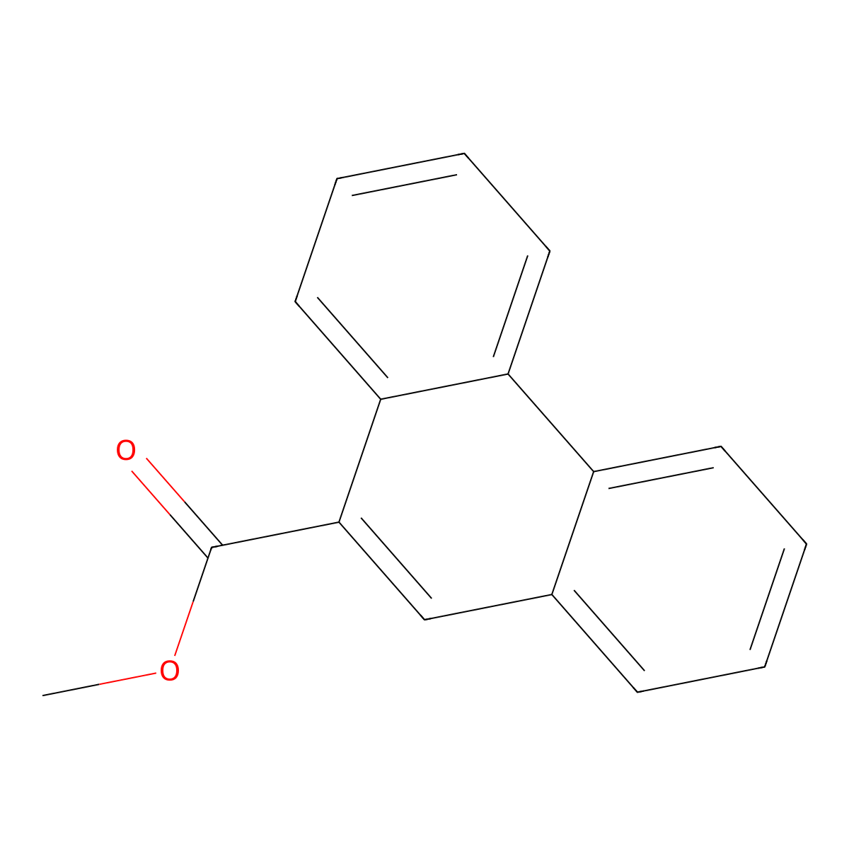 Methyl phenanthrene-9-carboxylate molecular structure, CAS 1217-49-8