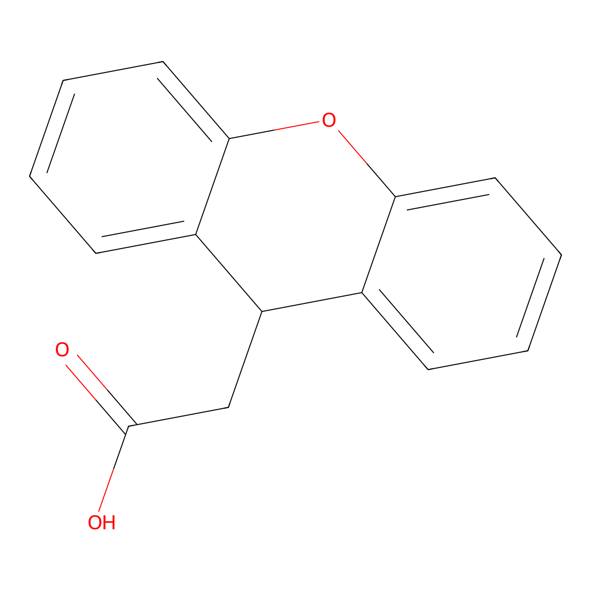 2-(9H-xanthen-9-yl)acetic acid molecular structure, CAS 1217-58-9