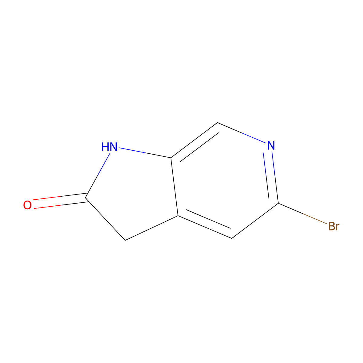 5-Bromo-1H-pyrrolo[2,3-c]pyridin-2(3H)-one molecular structure, CAS 1217002-90-8