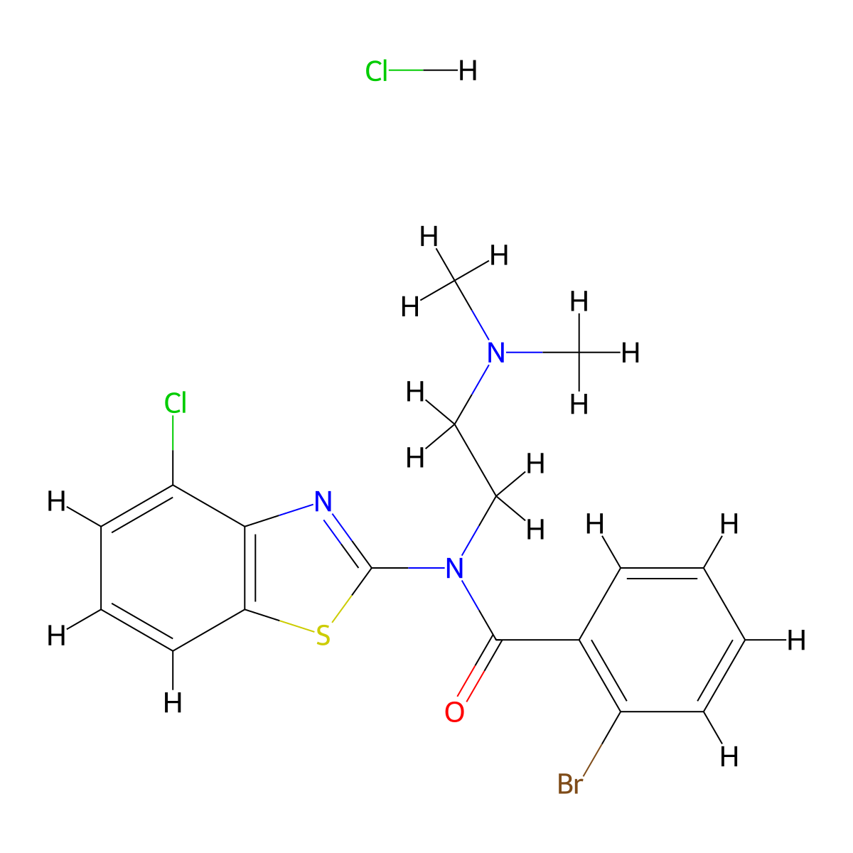 2-Bromo-N-(4-chloro-1,3-benzothiazol-2-YL)-N-[2-(dimethylamino)ethyl]benzamide hydrochloride molecular structure, CAS 1217004-17-5