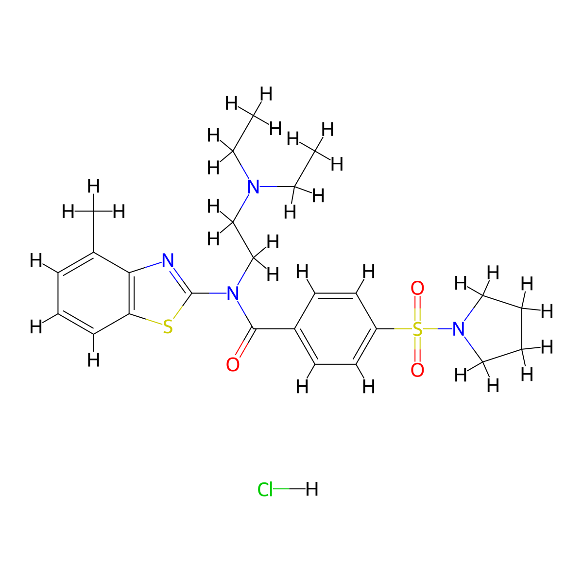 N-[2-(Diethylamino)ethyl]-N-(4-methyl-1,3-benzothiazol-2-YL)-4-(pyrrolidine-1-sulfonyl)benzamide hydrochloride molecular structure, CAS 1217004-47-1
