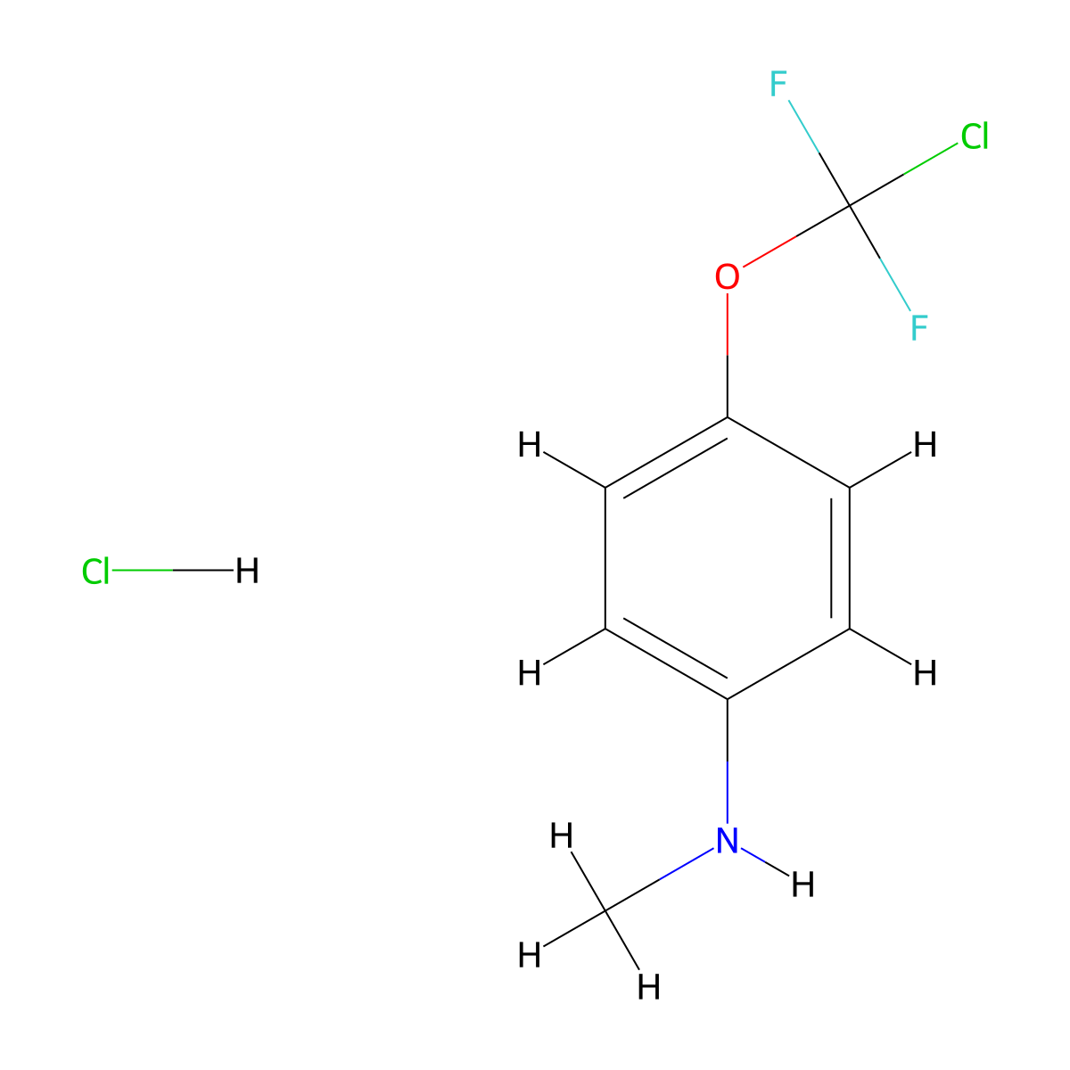4-[chloro(difluoro)methoxy]-{N}-methylaniline molecular structure, CAS 1217004-66-4