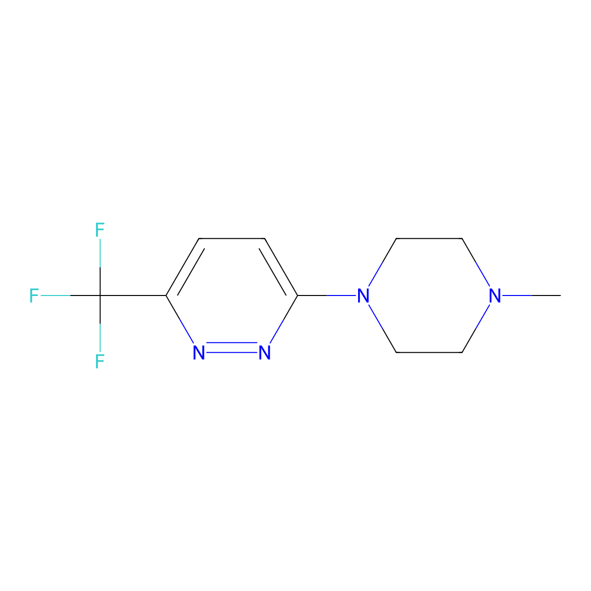 3-(4-Methylpiperazin-1-yl)-6-(trifluoromethyl)pyridazine molecular structure, CAS 1217006-35-3