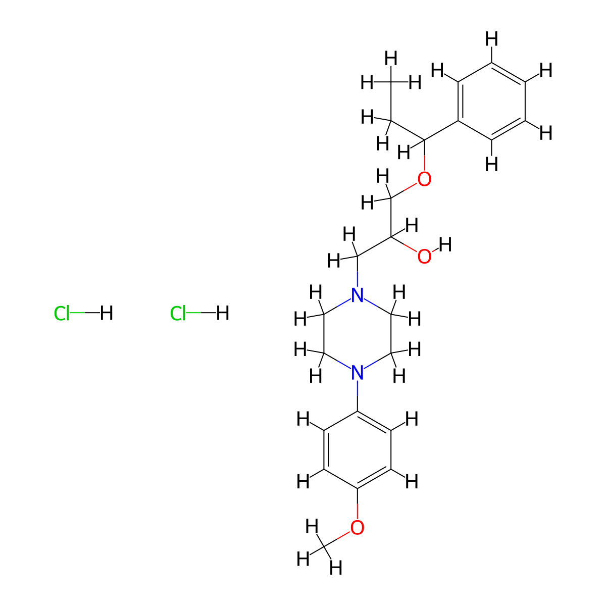 1-[4-(4-Methoxyphenyl)piperazin-1-YL]-3-(1-phenylpropoxy)propan-2-OL dihydrochloride molecular structure, CAS 1217007-21-0