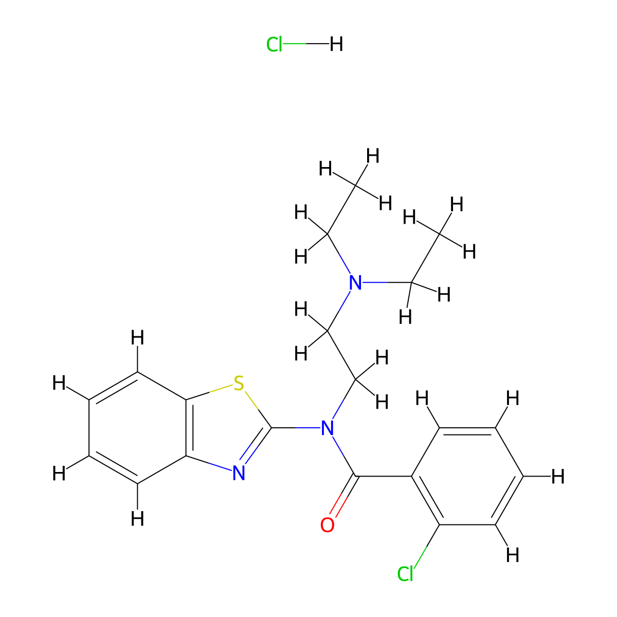 N-(benzo[d]thiazol-2-yl)-2-chloro-N-(2-(diethylamino)ethyl)benzamide hydrochloride molecular structure, CAS 1217010-18-8