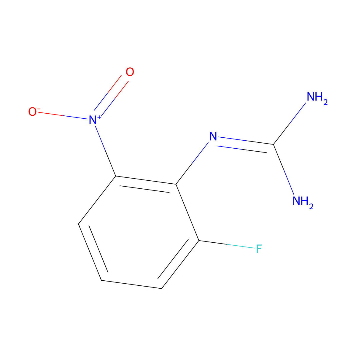 N-(2-Fluoro-6-nitrophenyl)guanidine molecular structure, CAS 1217015-88-7