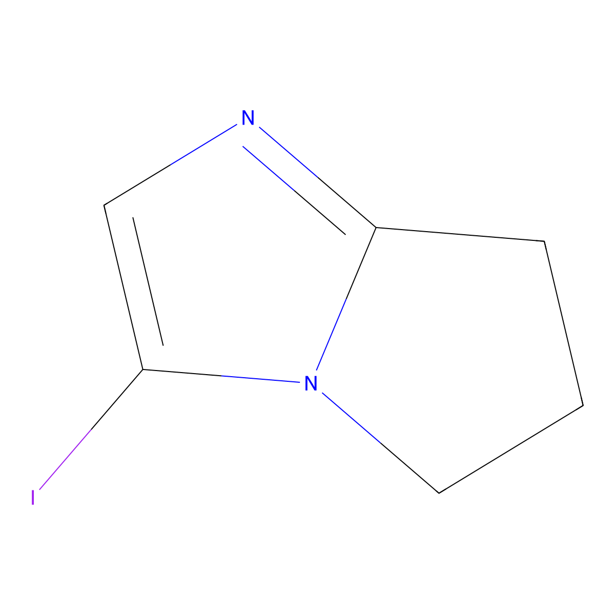 3-Iodo-6,7-dihydro-5H-pyrrolo[1,2-a]imidazole molecular structure, CAS 1217018-91-1