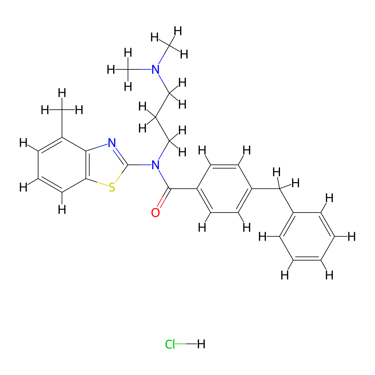 4-Benzyl-N-[3-(dimethylamino)propyl]-N-(4-methyl-1,3-benzothiazol-2-YL)benzamide hydrochloride molecular structure, CAS 1217019-08-3