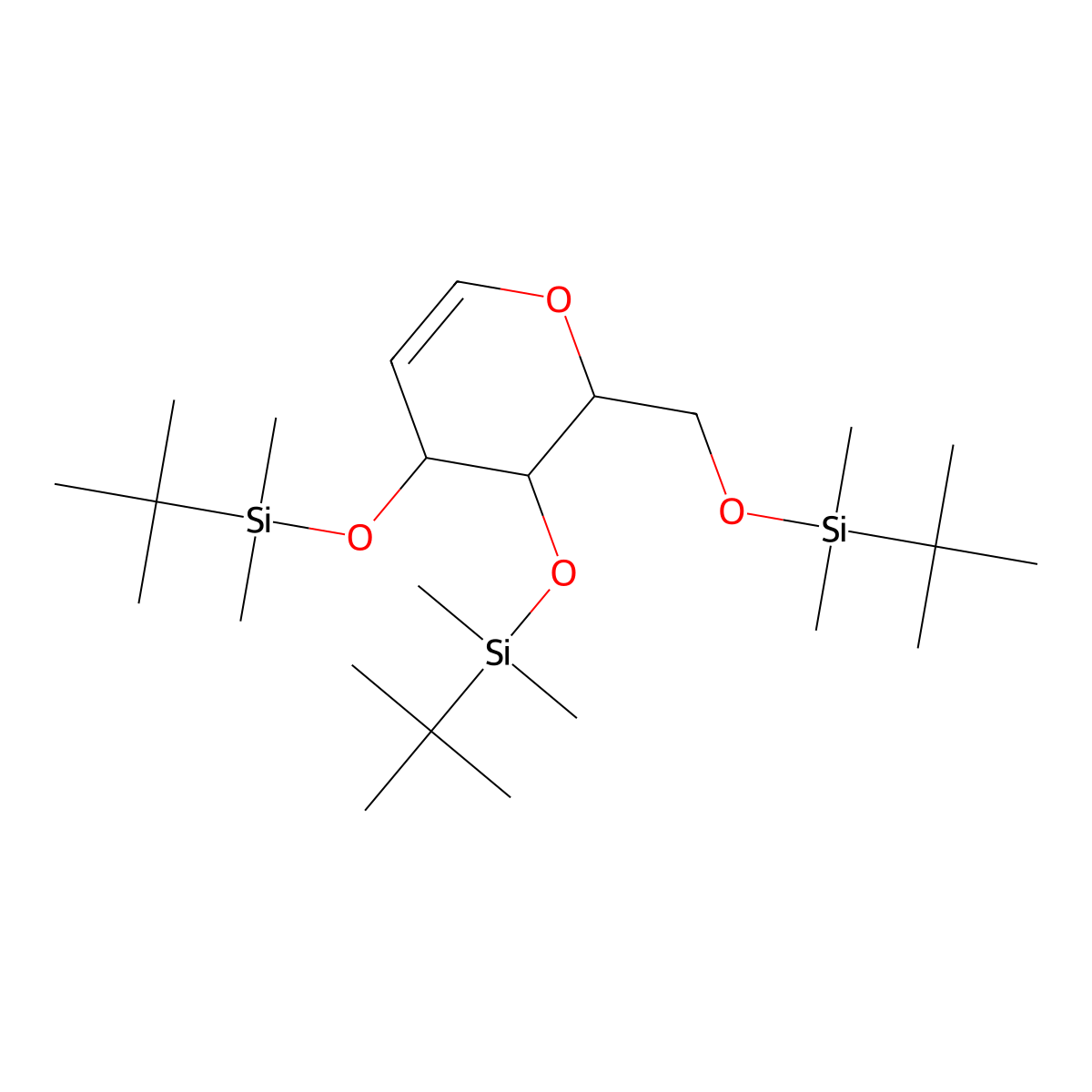 Tri-O-(tert-butyldimethylsilyl)-D-galactal molecular structure, CAS 121702-69-0