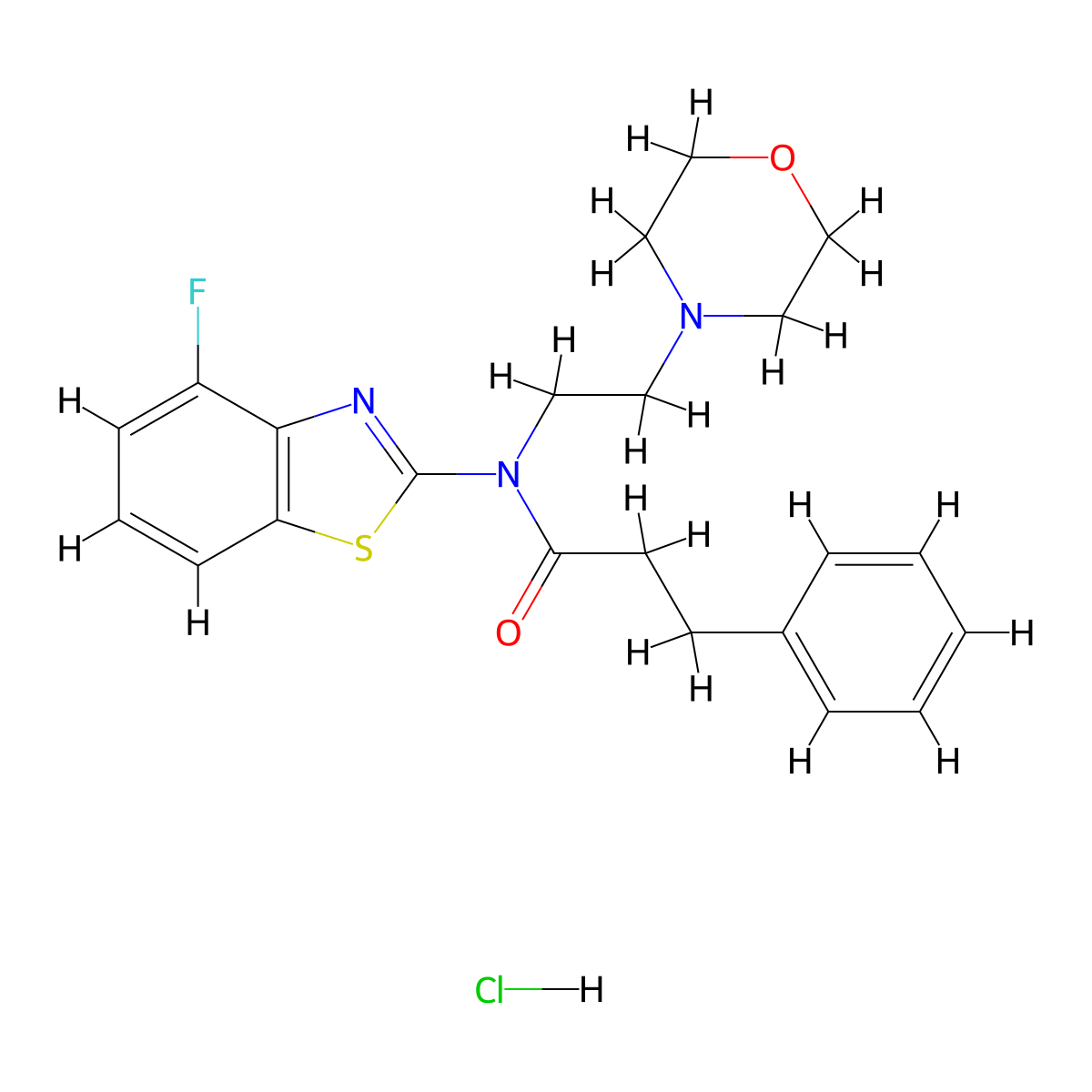 N-(4-fluorobenzo[d]thiazol-2-yl)-N-(2-morpholinoethyl)-3-phenylpropanamide hydrochloride molecular structure, CAS 1217022-10-0