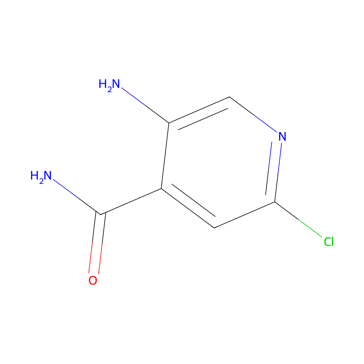 5-Amino-2-chloroisonicotinamide molecular structure, CAS 1217026-70-4