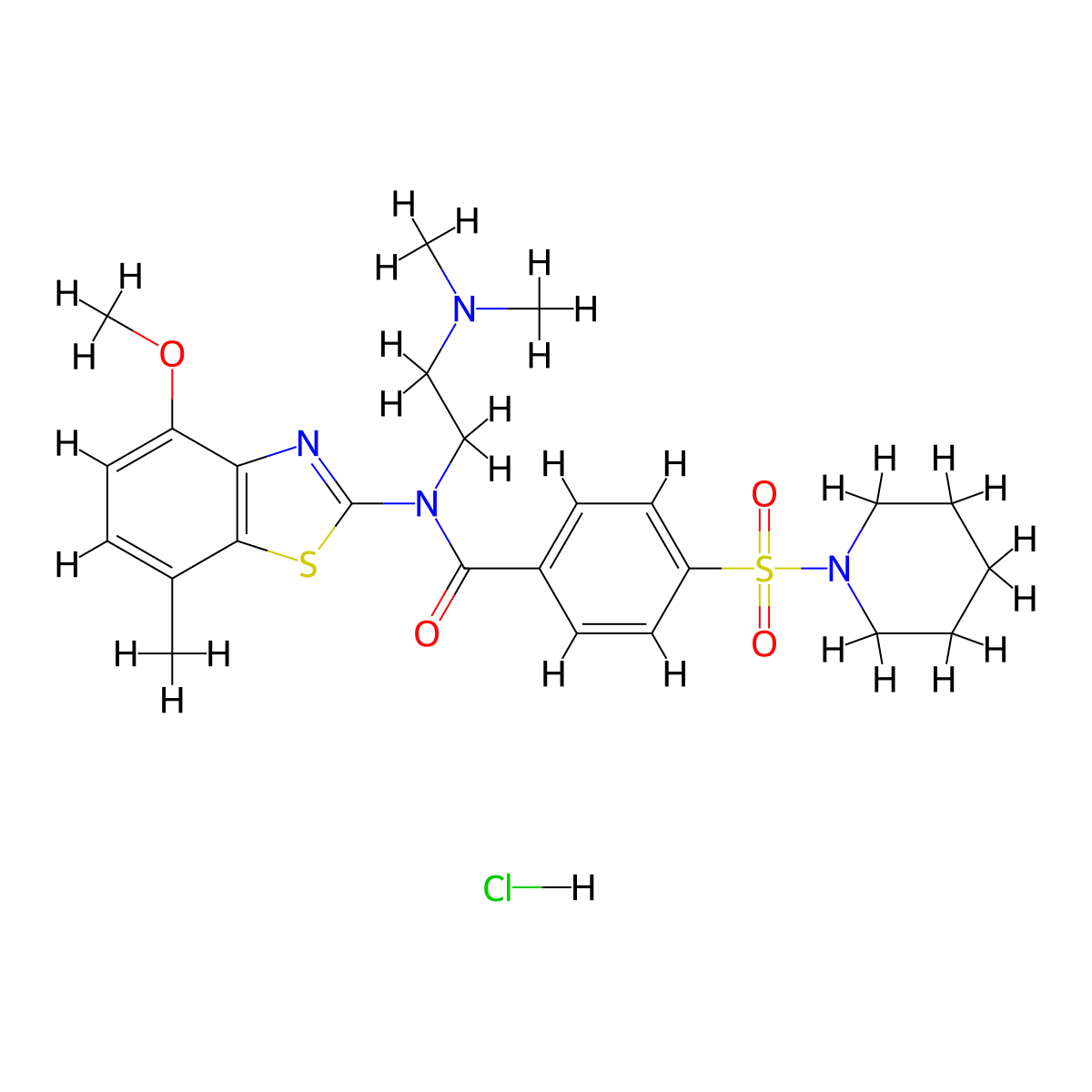 N-(2-(dimethylamino)ethyl)-N-(4-methoxy-7-methylbenzo[d]thiazol-2-yl)-4-(piperidin-1-ylsulfonyl)benzamide hydrochloride molecular structure, CAS 1217027-57-0
