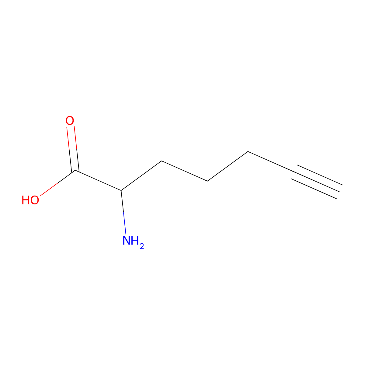 2-Aminohept-6-ynoic acid molecular structure, CAS 121703-79-5