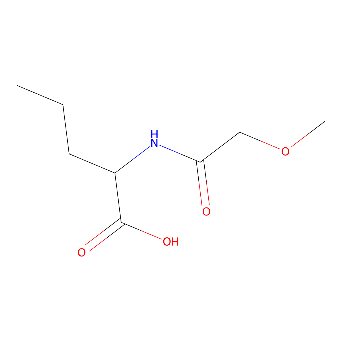 2-(2-Methoxyacetamido)pentanoic acid molecular structure, CAS 121703-97-7