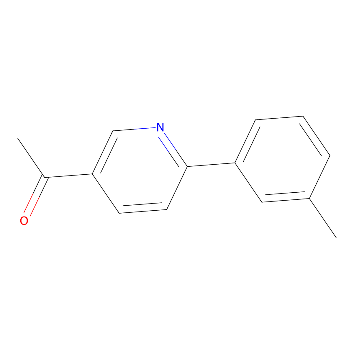 1-[6-(3-Methylphenyl)pyridin-3-yl]ethanone molecular structure, CAS 1217035-58-9