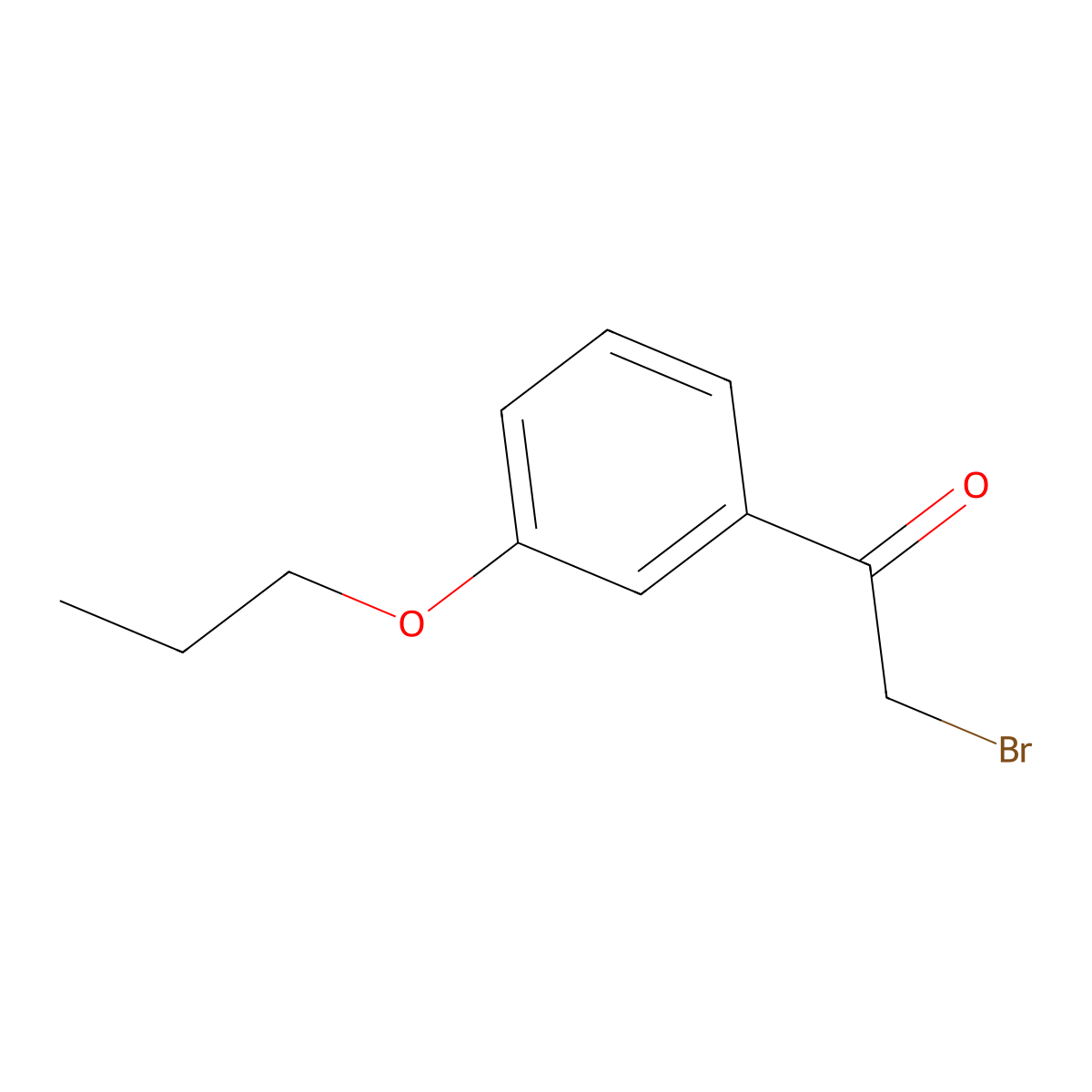 Ethanone, 2-bromo-1-(3-propoxyphenyl)- molecular structure, CAS 121704-78-7